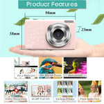 DC402 2.4인치 4400만 화소 16배 줌 1080P 풀 HD 디지털 카메라 어린이 카드 카메라, EU 플러그, EU 플러그