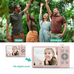 DC402 2.4인치 4400만 화소 16배 줌 1080P 풀 HD 디지털 카메라 어린이 카드 카메라, EU 플러그, EU 플러그