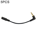 5개 세트 13cm 엘보 3.5mm 오디오 수-암 PC 카메라 마이크 어댑터 케이블, 엘보 3.5mm