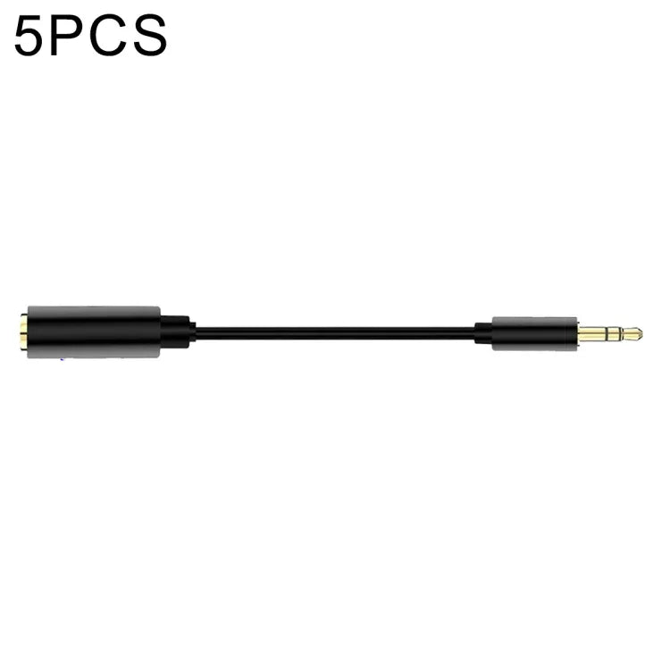 5개 세트 13cm 금속 3.5mm 오디오 4극 암-3극 수 마이크 어댑터 케이블, 4극-3극 어댑터 케이블