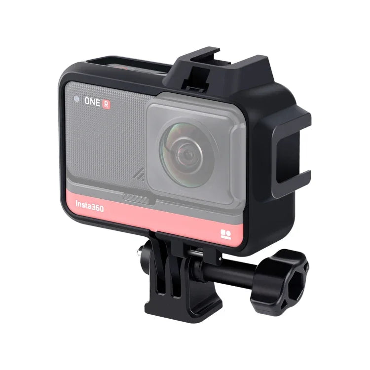 Insta360 One R용 플라스틱 프레임 마운트 보호 케이스 케이지 삼각대 베이스 어댑터 & 긴 나사 & 콜드 슈 베이스 포함, 콜드 슈 프레임