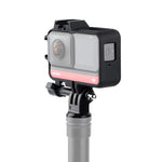 Insta360 One R용 플라스틱 프레임 마운트 보호 케이스 케이지 삼각대 베이스 어댑터 & 긴 나사 & 콜드 슈 베이스 포함, 콜드 슈 프레임