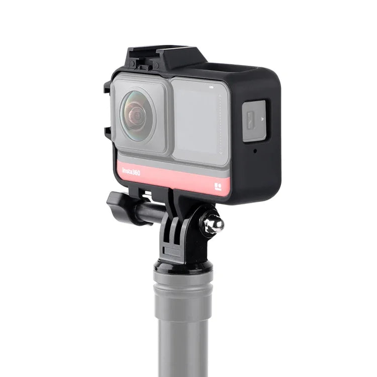 Insta360 One R용 플라스틱 프레임 마운트 보호 케이스 케이지 삼각대 베이스 어댑터 & 긴 나사 & 콜드 슈 베이스 포함, 콜드 슈 프레임