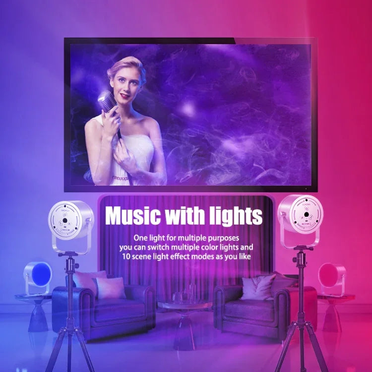 LUXCEO Mood2 RGB 분위기 조명 데스크탑 리듬 픽업 램프, 리모컨 포함