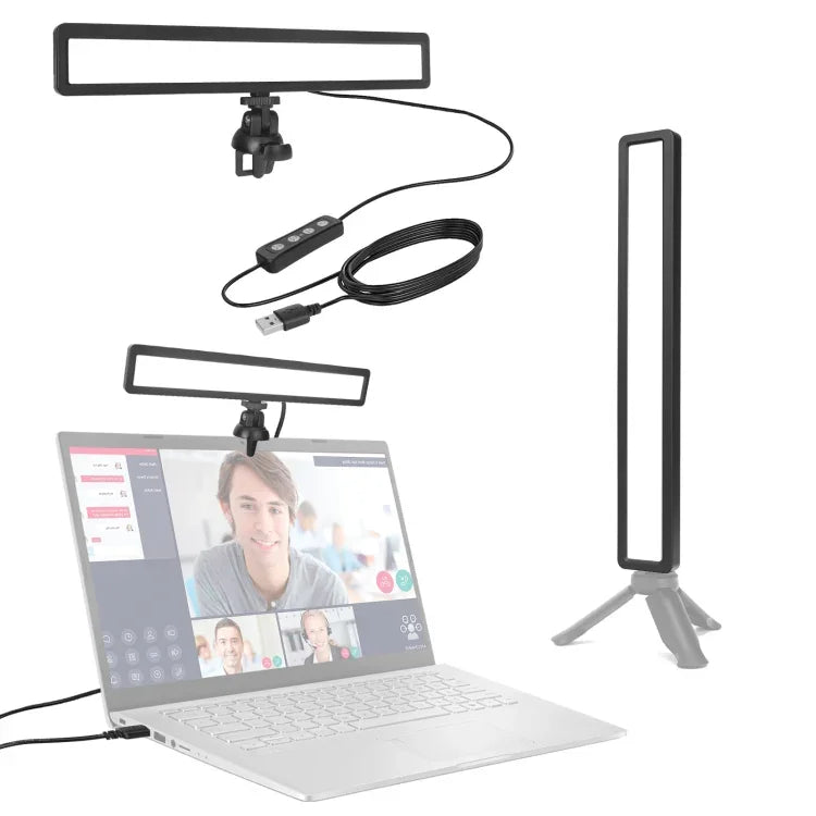 LUXCeO WS66 USB LED 라이브 비디오 라이트 2500K-9000K 바이컬러 노트북 회의 보조 조명, WS66