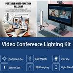 LUXCeO WS66 USB LED 라이브 비디오 라이트 2500K-9000K 바이컬러 노트북 회의 보조 조명, WS66