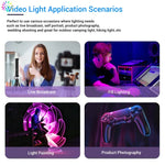 LUXCeO P100 RGB 사진 비디오 라이트 스틱 핸드헬드 보조 조명 리모컨 포함, P100