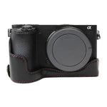 1/4인치 나사 PU 가죽 카메라 하프 케이스 베이스 Sony ILCE-A6500 / A6500용, Sony ILCE-A6500 / A6500용