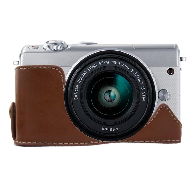 1/4인치 나사 PU 가죽 카메라 하프 케이스 베이스 Canon EOS M100용, Canon EOS M100용