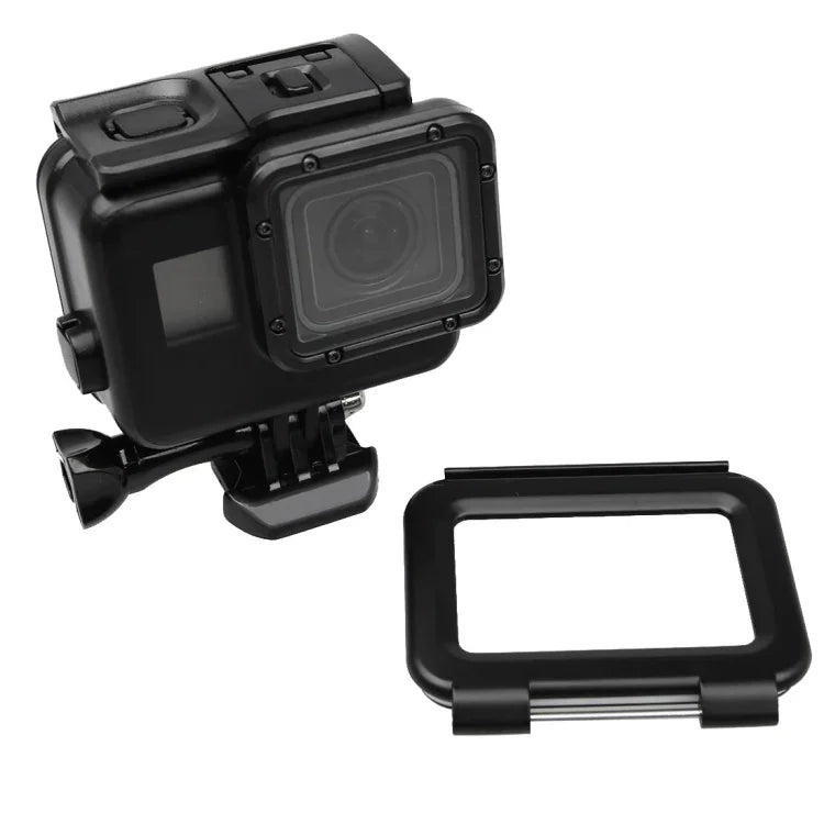 GoPro HERO5 터치 스크린 백 커버 + 45m 방수 하우징 보호 케이스 2-in-1 (장착 시 렌즈 분해 불필요) 버클 기본 마운트 & 리드 스크류 포함, 렌즈 분해 불필요
