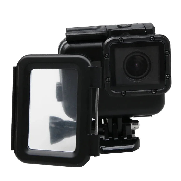 GoPro HERO6 / 5 터치 스크린 백 커버 + 45m 방수 하우징 보호 케이스 2-in-1 (장착 시 렌즈 분해 필요) 버클 기본 마운트 & 리드 스크류 포함, 렌즈 분해 필요