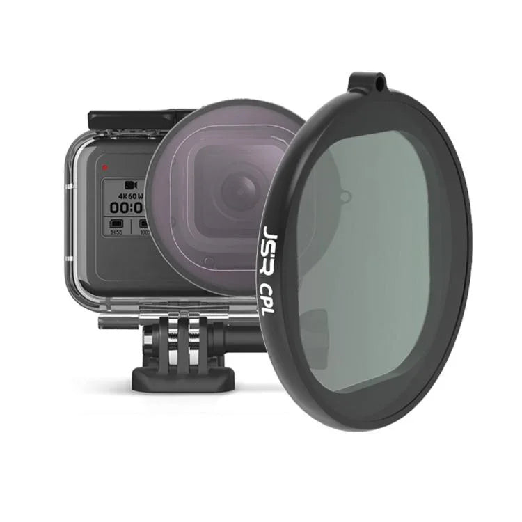 GoPro HERO8 Black용 JSR 라운드 하우징 CPL 렌즈 필터, CPL 렌즈