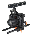 YELANGU YLG0904A 핸들 비디오 카메라 케이지 스태빌라이저 Panasonic Lumix DMC-GH4 / Sony A7 & A7S & A7R & A7RII & A7SII용