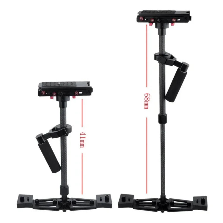 YELANGU YLG0107K 40-67cm 항공 알루미늄 + 카본 파이버 전문 스테디캠 핸드헬드 스테빌라이저 DSLR 카메라 DV용