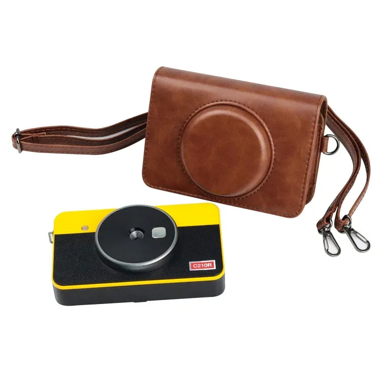 Kodak Mini Shot2 Retro / C210R instax 전신 카메라 PU 가죽 케이스 가방 스트랩 포함, Kodak Mini Shot2 Retro / C210R용