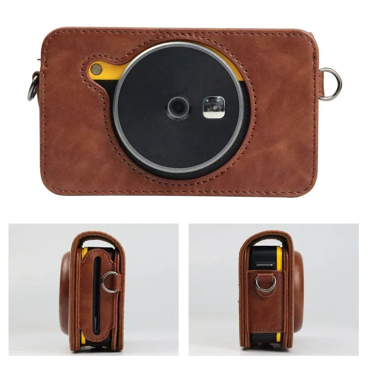 Kodak Mini Shot2 Retro / C210R instax 전신 카메라 PU 가죽 케이스 가방 스트랩 포함, Kodak Mini Shot2 Retro / C210R용