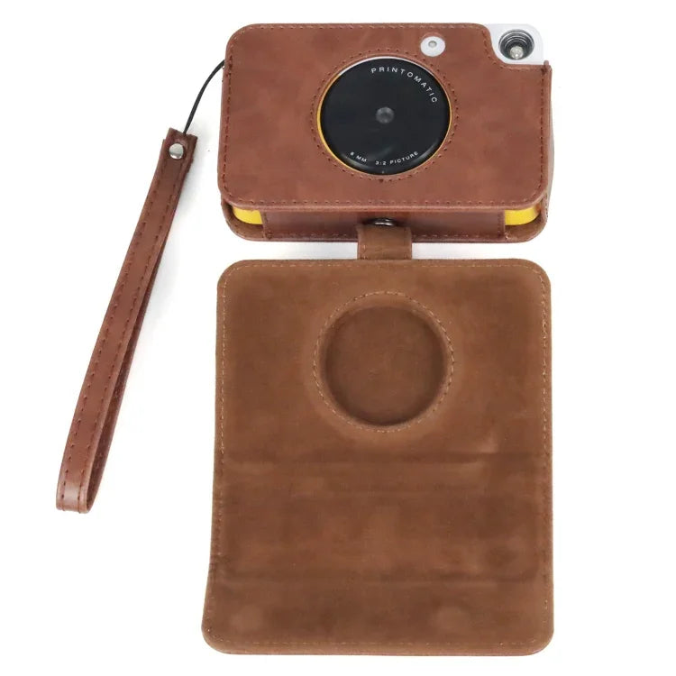 Kodak PRINTOMATIC 전신 카메라 PU 가죽 케이스 가방 스트랩 포함, Kodak PRINTOMATIC용