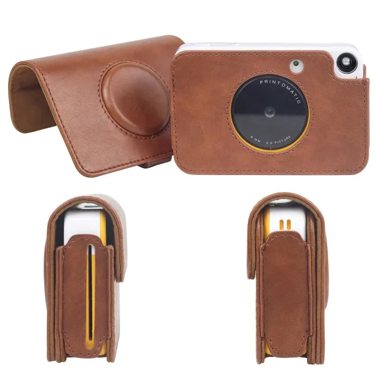 Kodak PRINTOMATIC 전신 카메라 PU 가죽 케이스 가방 스트랩 포함, Kodak PRINTOMATIC용
