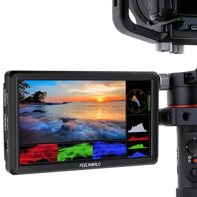 FEELWORLD FW568 V3 6인치 3D LUT DSLR 카메라 필드 모니터, IPS 풀 HD 1920 x 1152, HDMI 입출력 틸트 암 지원