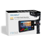 FEELWORLD FW568 V3 6인치 3D LUT DSLR 카메라 필드 모니터, IPS 풀 HD 1920 x 1152, HDMI 입출력 틸트 암 지원
