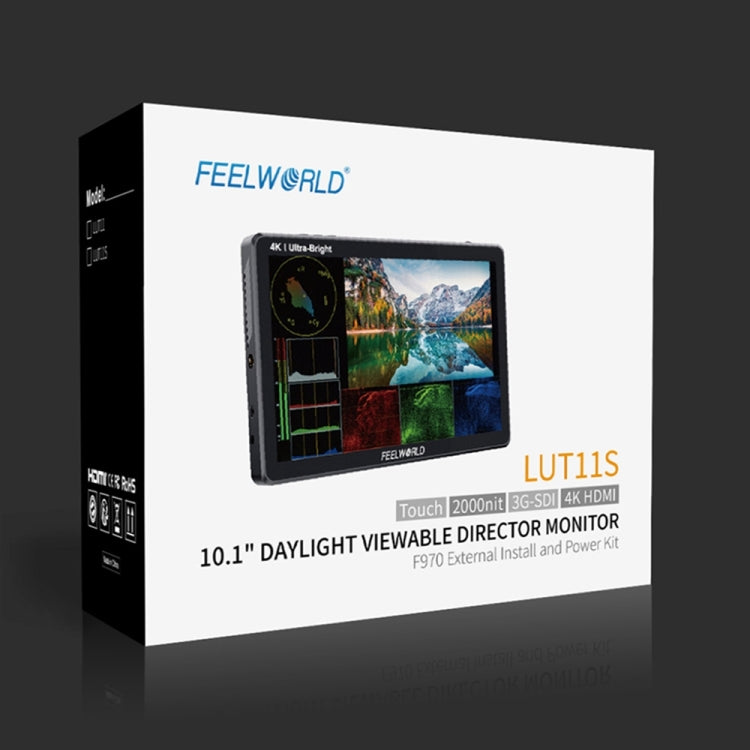 FEELWORLD LUT11S 10.1인치 초고휘도 2000니트 터치 스크린 DSLR 카메라 필드 모니터, 3G-SDI 4K HDMI 입출력 1920 x 1200 IPS 패널, LUT11S