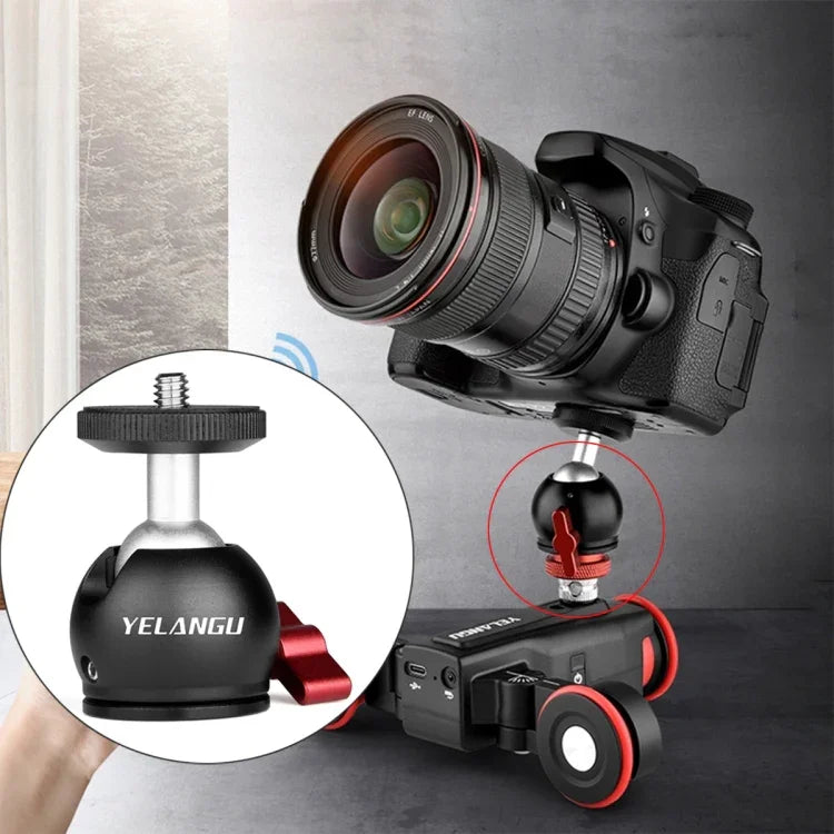 YELANGU 360도 파노라마 메탈 삼각대 볼 헤드 어댑터 돌리 카용, 볼 헤드 어댑터