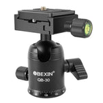 BEIXIN QB-30 360도 회전 파노라마 금속 볼 헤드 및 퀵 릴리스 플레이트, QB-30