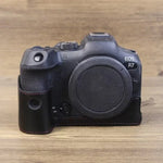 캐논 EOS R7 1/4인치 나사 PU 가죽 카메라 하프 케이스 베이스, 캐논 EOS R7용