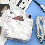 FUJIFILM instax mini 11 / 9 / 8 대리석 풀 바디 가죽 케이스 카메라 가방 스트랩 포함