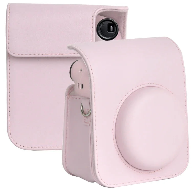 FUJIFILM instax mini 12 전신 가죽 케이스 카메라 가방 스트랩 포함