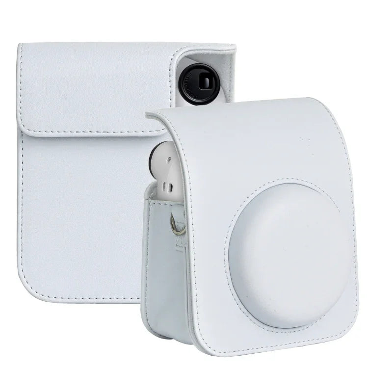 FUJIFILM instax mini 12 전신 가죽 케이스 카메라 가방 스트랩 포함