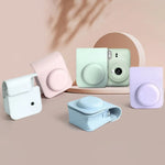 FUJIFILM instax mini 12 전신 가죽 케이스 카메라 가방 스트랩 포함