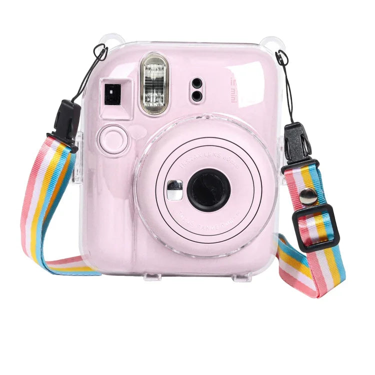 FUJIFILM Instax mini 12 크리스탈 하드 케이스 카메라 가방 어깨끈 포함, FUJIFILM Instax mini 12용