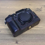 FUJIFILM X-T5 1/4인치 나사 PU 가죽 카메라 하프 케이스 베이스, FUJIFILM X-T5용