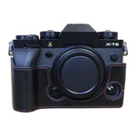 FUJIFILM X-T5 1/4인치 나사 PU 가죽 카메라 하프 케이스 베이스, FUJIFILM X-T5용