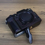 FUJIFILM X-T5 1/4인치 나사 PU 가죽 카메라 하프 케이스 베이스, FUJIFILM X-T5용