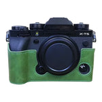 FUJIFILM X-T5 1/4인치 나사 PU 가죽 카메라 하프 케이스 베이스, FUJIFILM X-T5용