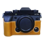 FUJIFILM X-T5 1/4인치 나사 PU 가죽 카메라 하프 케이스 베이스, FUJIFILM X-T5용