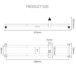 YELANGU YLG0119A 60cm 연결 슬라이드 레일 트랙 + SLR 카메라/비디오 카메라용 트롤리 레일 버클, 60cm 레일 트랙 + 레일 버클