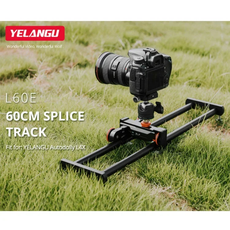 YELANGU YLG0119A 60cm 연결 슬라이드 레일 트랙 + SLR 카메라/비디오 카메라용 트롤리 레일 버클, 60cm 레일 트랙 + 레일 버클
