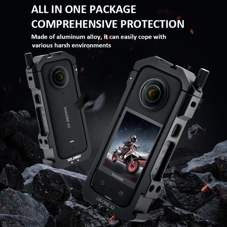Insta360 X3 YELANGU LW-ONE X3 메탈 케이지 확장 프레임 케이스, LW-ONE X3