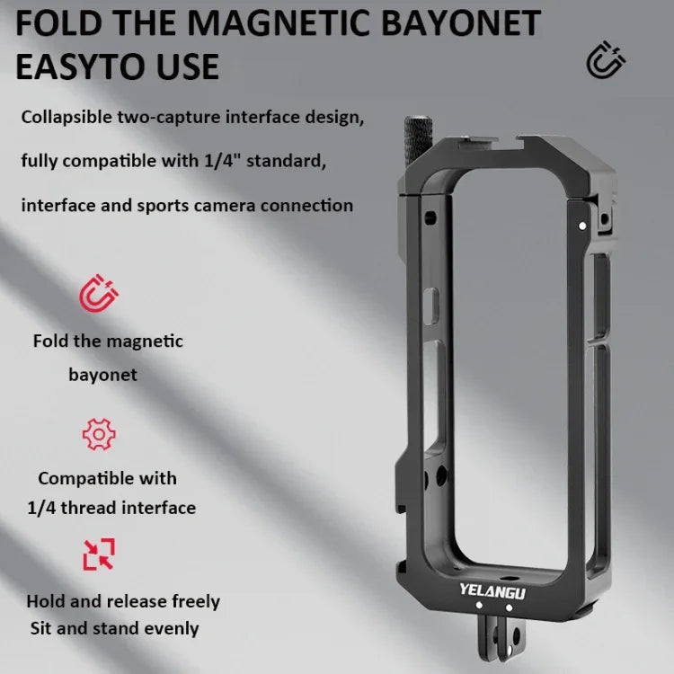 Insta360 X3 YELANGU LW-ONE X3 메탈 케이지 확장 프레임 케이스, LW-ONE X3
