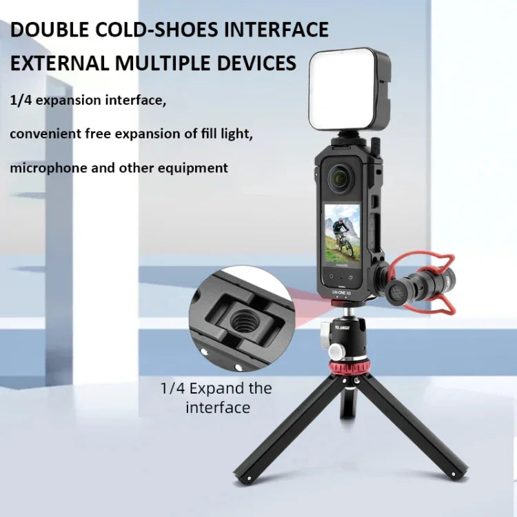 Insta360 X3 YELANGU LW-ONE X3 메탈 케이지 확장 프레임 케이스, LW-ONE X3