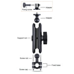 25mm 볼헤드 차량 앞좌석 핸들바 고정 마운트 홀더, 삼각대 어댑터 및 나사 포함, GoPro, Insta360, DJI 및 기타 액션 카메라용, 25mm 22cm