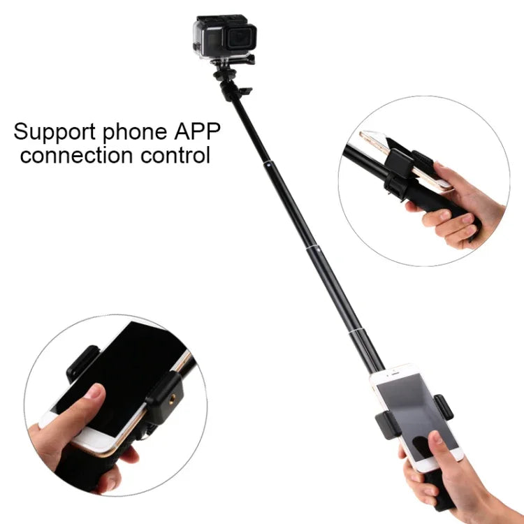 GoPro, Insta360, DJI 및 기타 액션 카메라, 휴대폰용 30-93cm 그립 접이식 삼각대 홀더 다기능 셀카봉 모노포드, 길이: 30-93cm