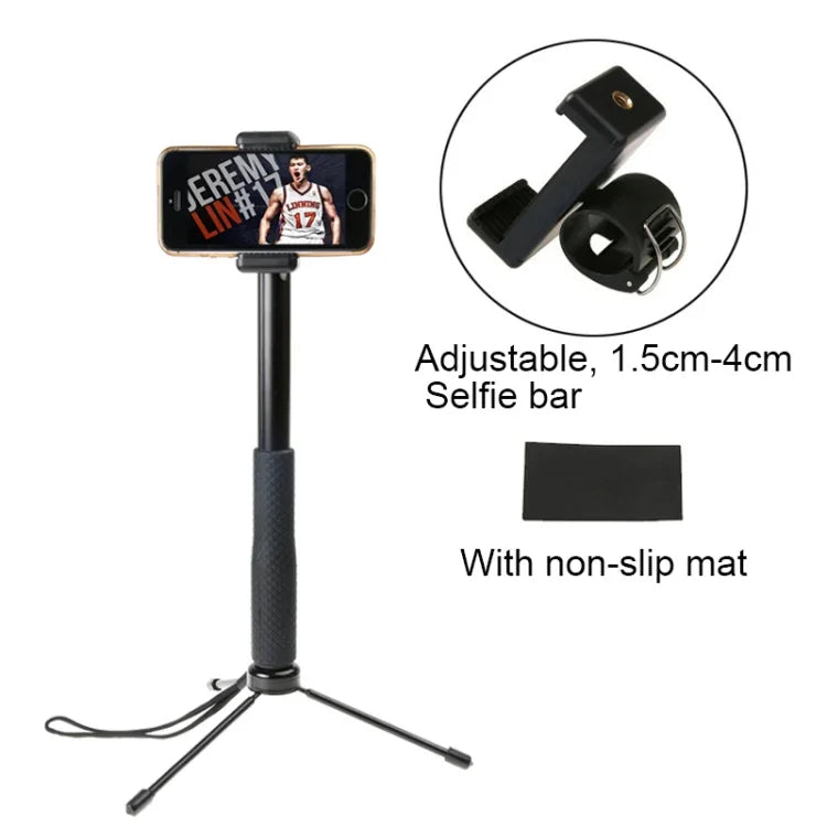GoPro, Insta360, DJI 및 기타 액션 카메라, 휴대폰용 30-93cm 그립 접이식 삼각대 홀더 다기능 셀카봉 모노포드, 길이: 30-93cm