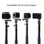 GoPro, Insta360, DJI 및 기타 액션 카메라, 휴대폰용 30-93cm 그립 접이식 삼각대 홀더 다기능 셀카봉 모노포드, 길이: 30-93cm
