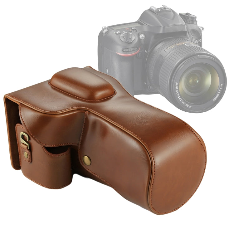 풀 바디 카메라 PU 가죽 케이스 가방 니콘 D7200 / D7100 / D7000 (18-200 / 18-140mm 렌즈)용, D7200용
