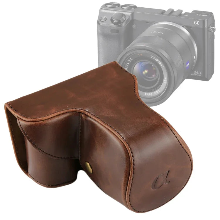 Sony NEX 7 / F3 (18-55mm 렌즈)용 스트랩 포함 전신 카메라 PU 가죽 케이스 가방, Sony NEX 7 / F3용, Sony NEX 7용