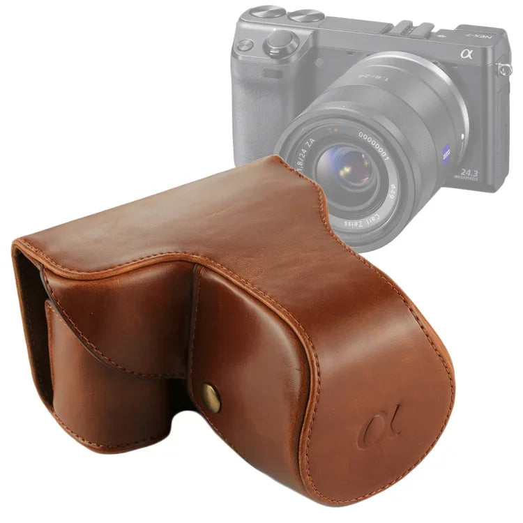 Sony NEX 7 / F3 (18-55mm 렌즈)용 스트랩 포함 전신 카메라 PU 가죽 케이스 가방, Sony NEX 7 / F3용, Sony NEX 7용